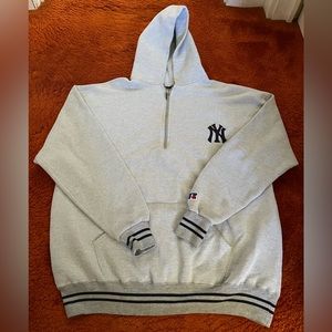 Russell Athletic Embroidered New York Yankees Mens Pull Over Hoodie Size XXL